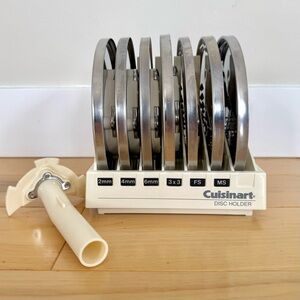 Cuisinart Food Processor Complete DLC-7 Disc Set Vintage 7 Discs, Rack & Stem